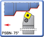 PSBNR\L 75 Toolholders for SNMG Inserts