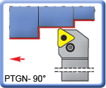 PTGNR\L 90 Toolholders for TNMG Inserts