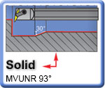 93 MVUNR Carbide Shank Boring Bars for VNMG Inserts