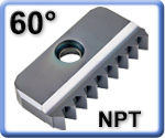 NPT 60 Internal, External Full Form Thread Milling Inserts