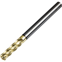 HRR4-10100100-R2.0 4 Flute Corner Rad End Mill for Titanum and HRSA 10mm Diameter R2.0 100mm Long AlTiN-ZrN Coated