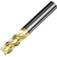 HRS4-08080060 4 Flute Carbide End Mill for Titanum and HRSA 8mm Diameter AlTiN-ZrN Coated 60HRC