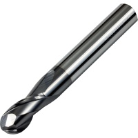 SB2-05050050 2 Flute Ball Nose Carbide End Mill for Stainless and HRSA 5mm Diameter AlTiN-XT Coated 60HRC