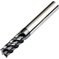 SS4-04040050 4 Flute Carbide End Mill for Stainless and HRSA 4mm Diameter AlTiN-XT Coated 60HRC